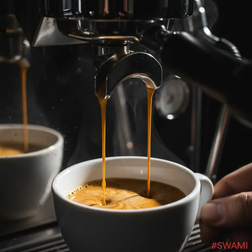 عصاره‌گیری استاندارد اسپرسو در مسابقات جهانی قهوه (WCE) با دستگاه‌های پیشرفته و بررسی کرمای قهوه طبق استانداردهای SCA.